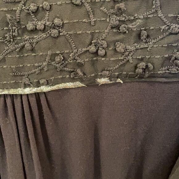 Anthropologie Tiny black long sleeve top with lace overlay - Picture 7 of 11